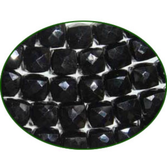 Picture of Fine Quality Black Spinal Faceted Box, size: 6x6mm to 7x7mm
