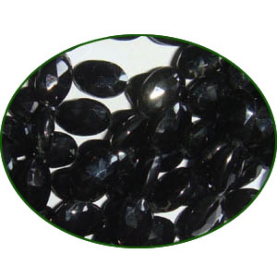 Picture of Fine Quality Black Spinal Faceted Oval, size: 6x8mm to 6x9mm