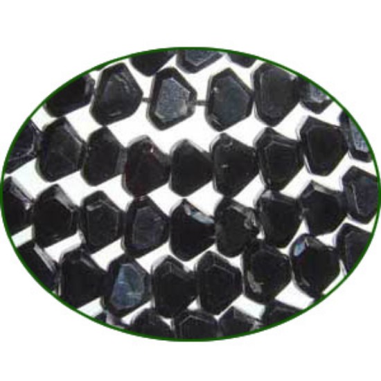 Picture of Fine Quality Black Spinal Faceted Flat Fancy, size: 5mm to 5.5mm