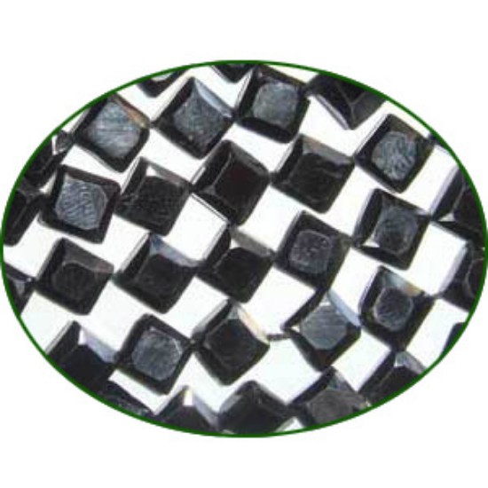 Picture of Fine Quality Black Spinal Faceted Flat Kite, size: 5mm to 5.5mm