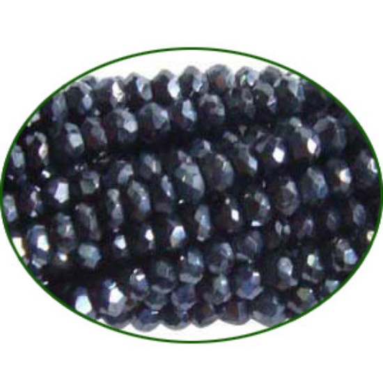 Picture of Fine Quality Black Spinal Faceted Roundel, size: 3mm to 4mm