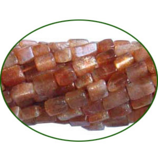 Picture of Fine Quality Sunstone Natural Plain Brick, size: 3x5mm to 4x8mm