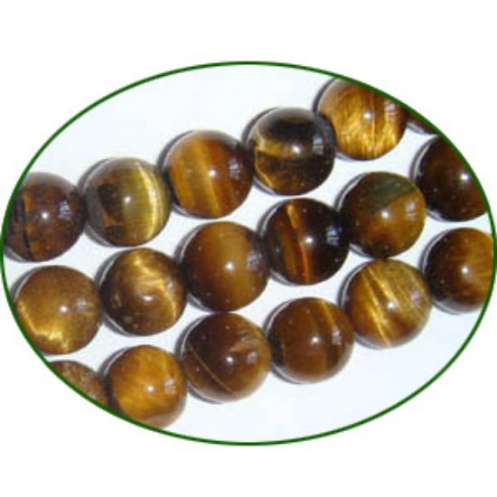 Picture of Fine Quality Tiger Eye Plain Round, size: 8mm