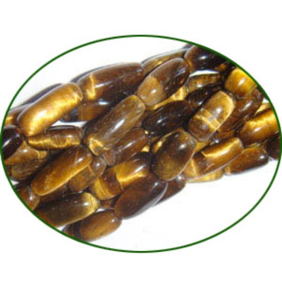 Picture of Fine Quality Tiger Eye Plain Rice, size: 10mm to 12mm