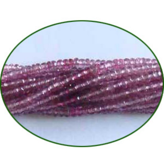 Picture of Fine Quality Shadedpink Tourmaline Faceted Roundel, size: 3mm to 3.5mm