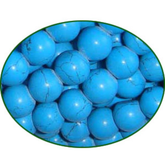 Picture of Fine Quality Tourquoise Dyed Plain Round, size: 8mm