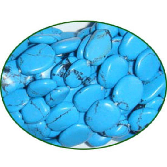 Picture of Fine Quality Tourquoise Dyed Plain Coin, size: 8mm to 9mm