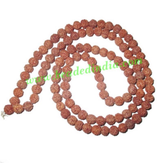 Picture of 5 Mukhi (five face), size: 6mm, natural color rudraksha beads string (mala), without dyeing